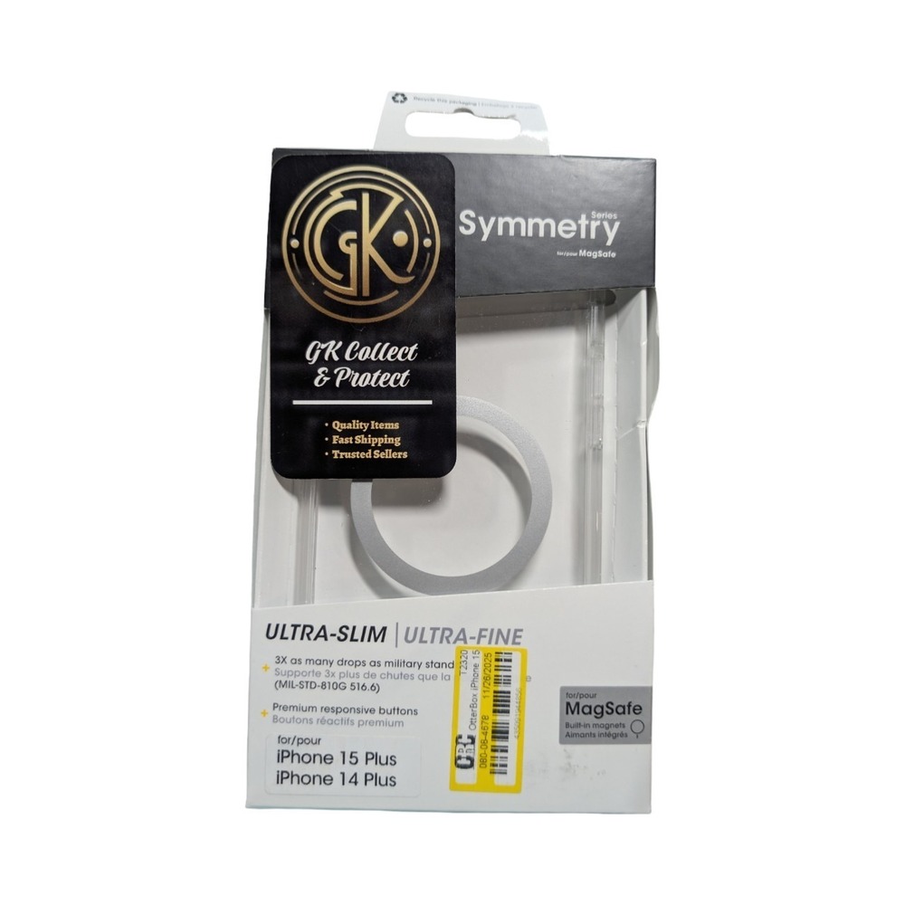 J2-O Symmetry Series Case with MagSafe for iPhone 15/14 Plus - Clear